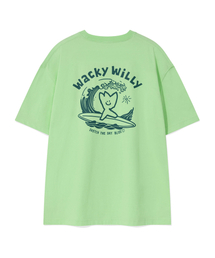 Wacky WiLLy（ワッキーウィリー）の「Surfing Kiki Graphic Short Sleeve T-Shirt Green（Tシャツ/カットソー）」