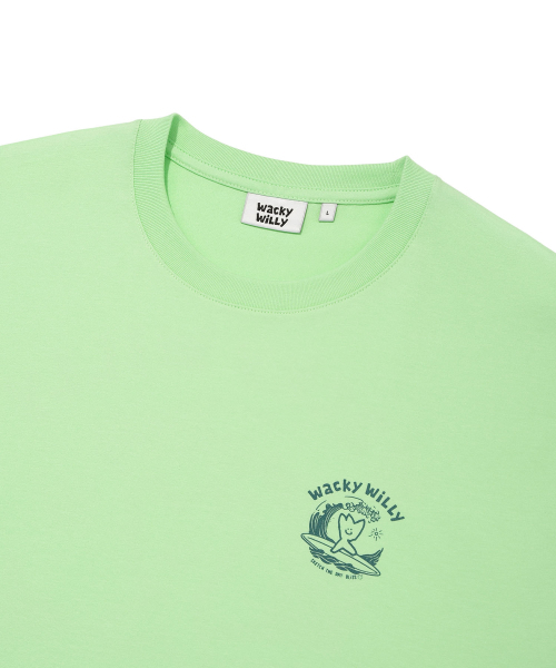Wacky WiLLy(ワッキーウィリー)の「サーフィンキキグラフィック半袖Tシャツグリーン(Tシャツ/カットソー・レディース・その他・SMALL/MEDIUM/LARGE/X-LARGE)」の4枚目の写真