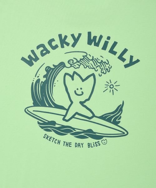 Wacky WiLLy(ワッキーウィリー)の「サーフィンキキグラフィック半袖Tシャツグリーン(Tシャツ/カットソー・レディース・その他・SMALL/MEDIUM/LARGE/X-LARGE)」の8枚目の写真