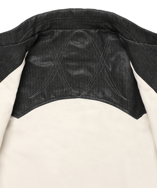 WESLEYHYUSTON(ウェズリーユーストン)の「Herringbone glow denim western jacket black(デニムジャケット・メンズ・その他・MEDIUM/LARGE)」の6枚目の写真