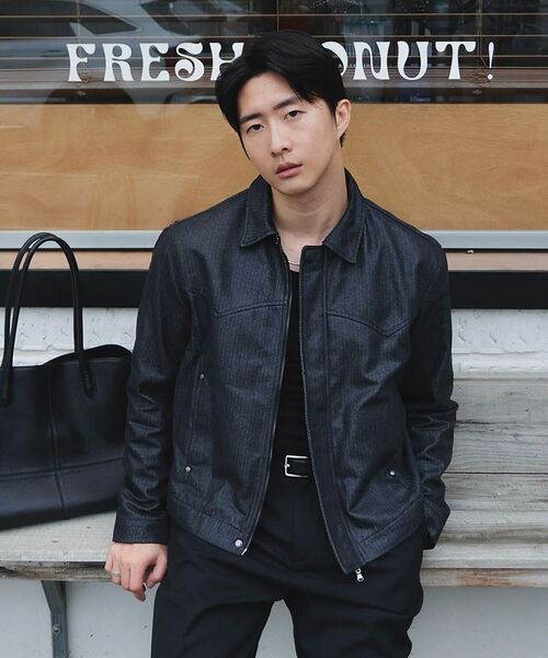 WESLEYHYUSTON(ウェズリーユーストン)の「Herringbone glow denim western jacket black(デニムジャケット・メンズ・その他・MEDIUM/LARGE)」の9枚目の写真