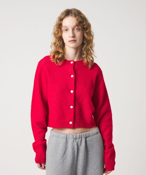 セール】＜6(ROKU)＞アルパカウールナイロン カーディガン