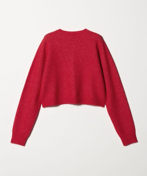 6(ロク)の「<6(ROKU)>アルパカウールナイロン カーディガン(カーディガン/ボレロ・レディース・レッド/ブラック・FREE)」の7枚目の写真