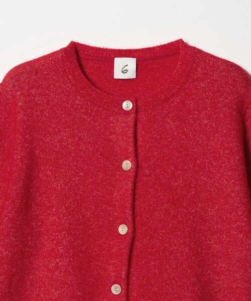 6(ロク)の「<6(ROKU)>アルパカウールナイロン カーディガン(カーディガン/ボレロ・レディース・レッド/ブラック・FREE)」の8枚目の写真