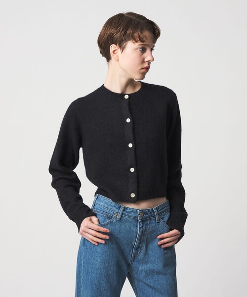 6(ROKU)＞アルパカウールナイロン カーディガン（カーディガン/ボレロ