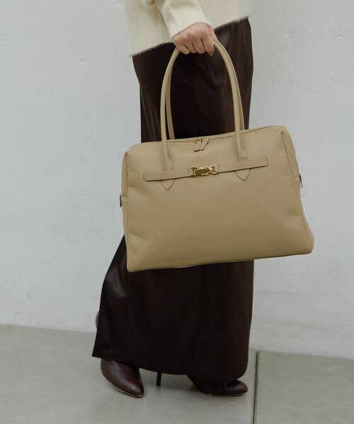 GALLARDAGALANTE（ガリャルダガランテ）の「【2.718】バックルボストンバッグ（ボストンバッグ・レディース・ベージュ/オフホワイト・FREE）」の5枚目の写真