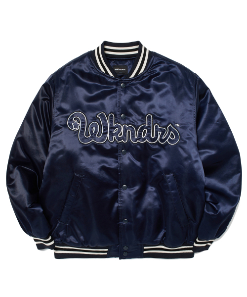 WKNDRS(ウィーキャンドース)の「CLASSIC BASEBALL JK (NAVY)(スタジャン・レディース・その他・MEDIUM/LARGE/X-LARGE)」の1枚目の写真