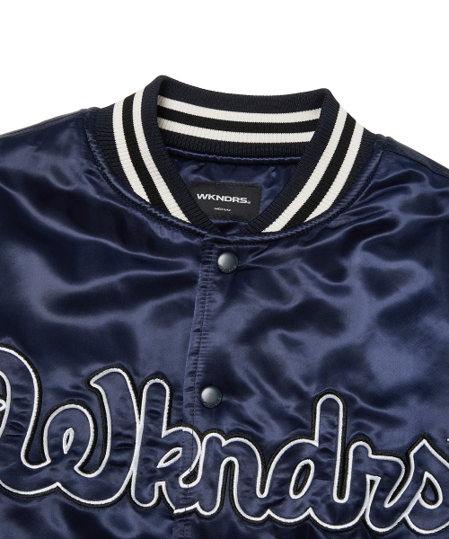 WKNDRS(ウィーキャンドース)の「CLASSIC BASEBALL JK (NAVY)(スタジャン・レディース・その他・MEDIUM/LARGE/X-LARGE)」の3枚目の写真
