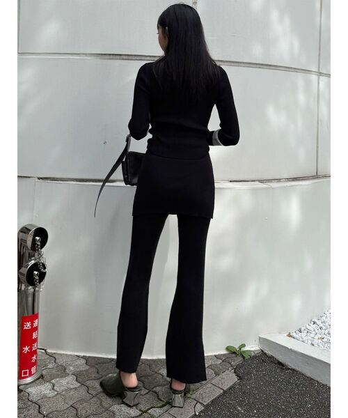 MURUA（ムルーア）の「スカートレイヤードニットフレアパンツ（その他パンツ・レディース・ブラック/グレー・FREE）」の19枚目の写真