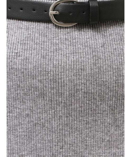 MURUA（ムルーア）の「スカートレイヤードニットフレアパンツ（その他パンツ・レディース・ブラック/グレー・FREE）」の3枚目の写真