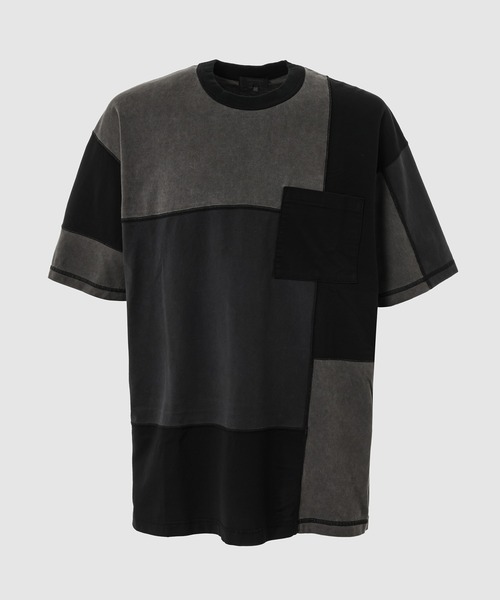 COMME des GARCONS HOMME Tシャツ L（白黒2枚セット） MIX-PATCHWORKED