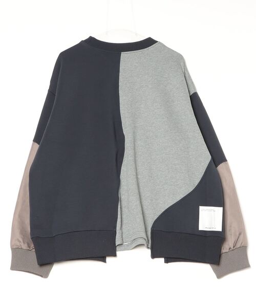ROYAL FLASH（ロイヤルフラッシュ）の「Maison ULA/メゾン ウラ/HYBRID MATERIAL PULLOVER（スウェット・メンズ・ブラック/ネイビー・1/2）」の3枚目の写真