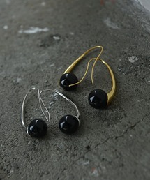 funda mine（ファンダマイン）の「ブラックストーンフックピアス（ピアス（両耳用））」