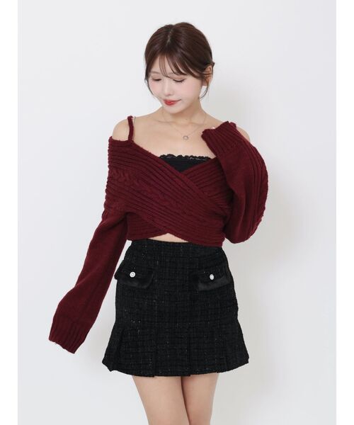 EATME（イートミー）の「ツイードプリーツスカート（スカート・レディース・ブルー/アイボリー/ブラック・SMALL/MEDIUM）」の7枚目の写真