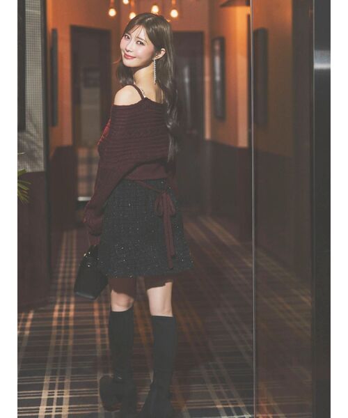 EATME（イートミー）の「ツイードプリーツスカート（スカート・レディース・ブルー/アイボリー/ブラック・SMALL/MEDIUM）」の10枚目の写真