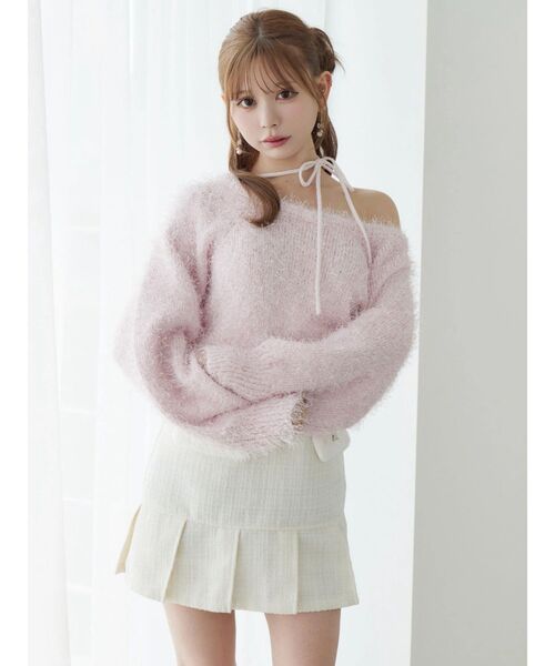 EATME（イートミー）の「ツイードプリーツスカート（スカート・レディース・ブルー/アイボリー/ブラック・SMALL/MEDIUM）」の11枚目の写真