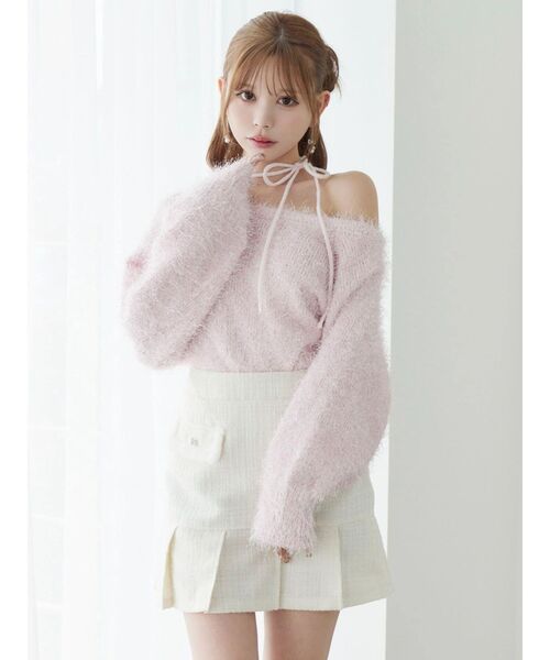 EATME（イートミー）の「ツイードプリーツスカート（スカート・レディース・ブルー/アイボリー/ブラック・SMALL/MEDIUM）」の12枚目の写真