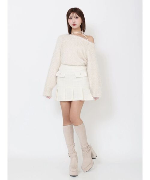 EATME（イートミー）の「ツイードプリーツスカート（スカート・レディース・ブルー/アイボリー/ブラック・SMALL/MEDIUM）」の18枚目の写真