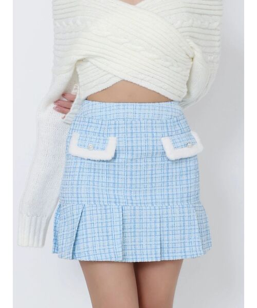 EATME（イートミー）の「ツイードプリーツスカート（スカート・レディース・ブルー/アイボリー/ブラック・SMALL/MEDIUM）」の21枚目の写真