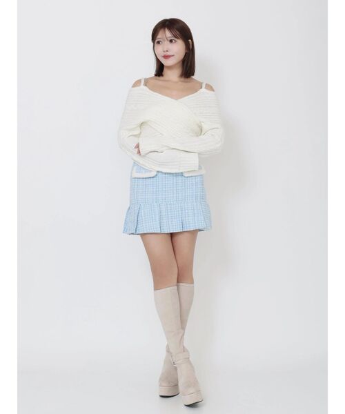 EATME（イートミー）の「ツイードプリーツスカート（スカート・レディース・ブルー/アイボリー/ブラック・SMALL/MEDIUM）」の22枚目の写真