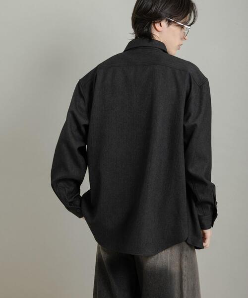 SENSE OF PLACE by URBAN RESEARCH（センスオブプレイスバイアーバンリサーチ）の「『UR TECH』ヘリンボーンレギュラーカラーシャツ（シャツ/ブラウス・メンズ・ライトベージュ/カーキ/ライトブルー/チャコールグレー・MEDIUM/LARGE）」の7枚目の写真