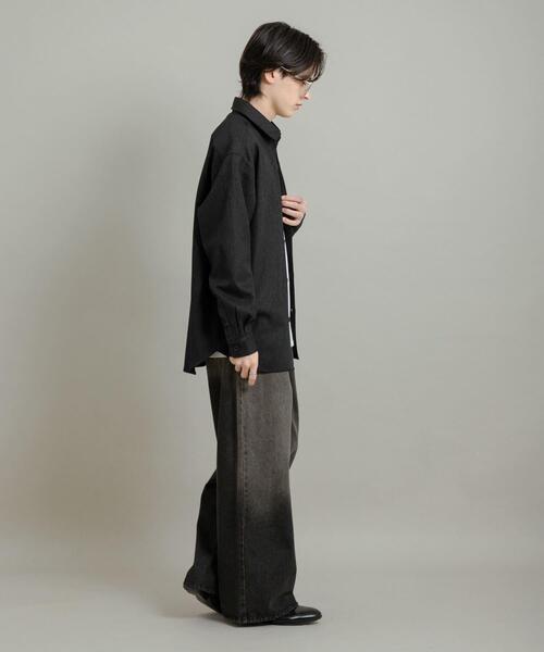 SENSE OF PLACE by URBAN RESEARCH（センスオブプレイスバイアーバンリサーチ）の「『UR TECH』ヘリンボーンレギュラーカラーシャツ（シャツ/ブラウス・メンズ・ライトベージュ/カーキ/ライトブルー/チャコールグレー・MEDIUM/LARGE）」の11枚目の写真