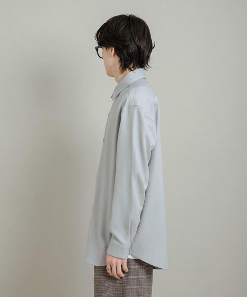 SENSE OF PLACE by URBAN RESEARCH（センスオブプレイスバイアーバンリサーチ）の「『UR TECH』ヘリンボーンレギュラーカラーシャツ（シャツ/ブラウス・メンズ・ライトベージュ/カーキ/ライトブルー/チャコールグレー・MEDIUM/LARGE）」の19枚目の写真