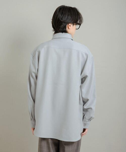 SENSE OF PLACE by URBAN RESEARCH（センスオブプレイスバイアーバンリサーチ）の「『UR TECH』ヘリンボーンレギュラーカラーシャツ（シャツ/ブラウス・メンズ・ライトベージュ/カーキ/ライトブルー/チャコールグレー・MEDIUM/LARGE）」の20枚目の写真