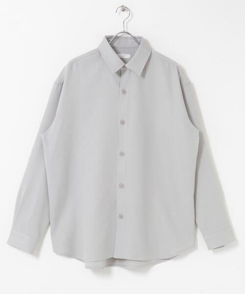 SENSE OF PLACE by URBAN RESEARCH（センスオブプレイスバイアーバンリサーチ）の「『UR TECH』ヘリンボーンレギュラーカラーシャツ（シャツ/ブラウス・メンズ・ライトベージュ/カーキ/ライトブルー/チャコールグレー・MEDIUM/LARGE）」の21枚目の写真