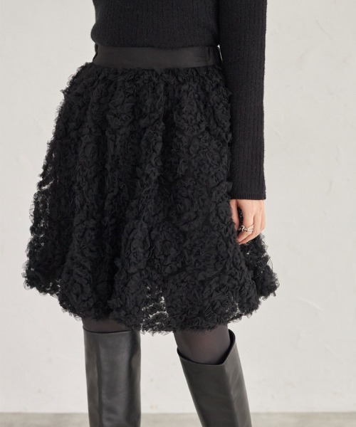 ARVELLIA(アルベリア)の「TUIIE BALLOON SKIRT(スカート・レディース・ブラック/アイボリー・M)」の21枚目の写真