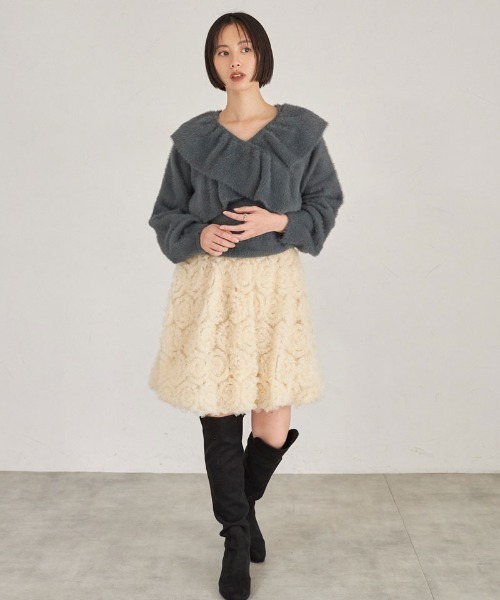 ARVELLIA(アルベリア)の「TUIIE BALLOON SKIRT(スカート・レディース・ブラック/アイボリー・M)」の16枚目の写真