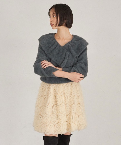 ARVELLIA(アルベリア)の「TUIIE BALLOON SKIRT(スカート・レディース・ブラック/アイボリー・M)」の13枚目の写真