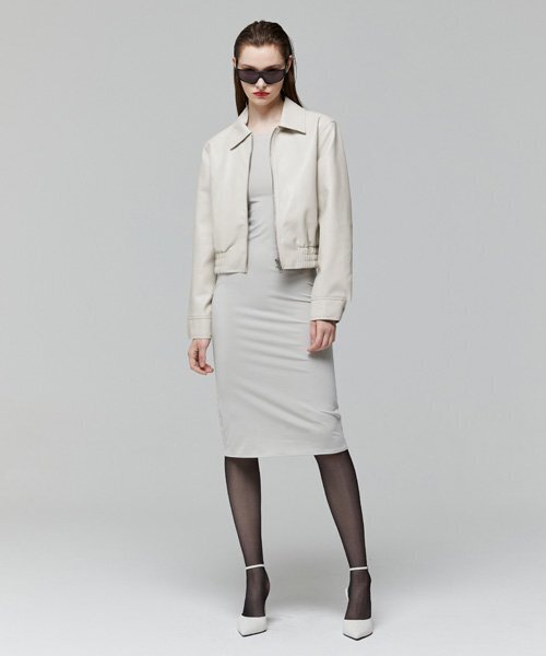 LADY VOLUME（レディーボリューム）の「OFF SHOULDER LINE DRESS_LIGHT GREY（ワンピース・レディース・その他・MEDIUM/SMALL/X-SMALL）」の5枚目の写真
