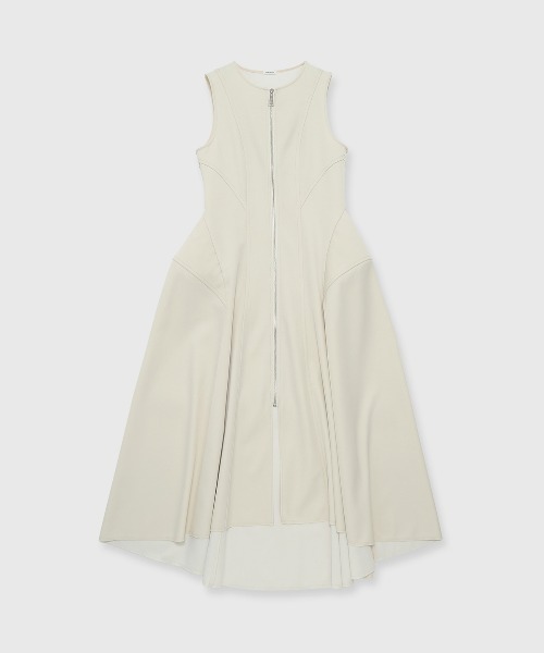 JOSE MOON(ジョゼムーン)の「BARREL FLARE DRESS/バレルフレアドレス(ドレス・レディース・ブラック系その他/アイボリー/ブラック・38/36)」の2枚目の写真