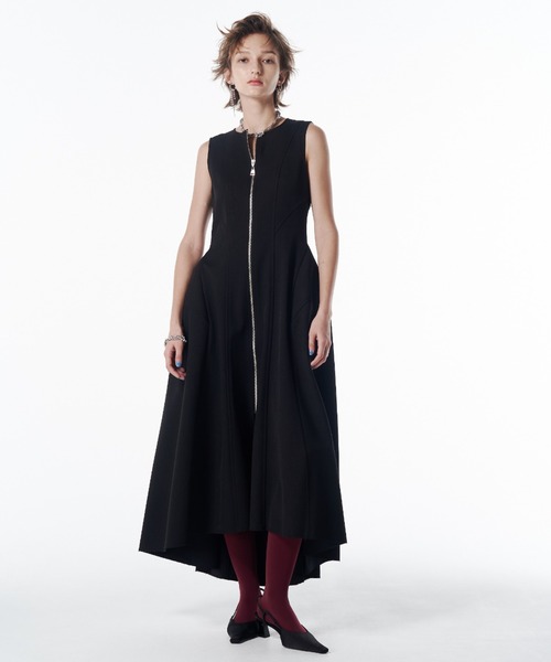 JOSE MOON(ジョゼムーン)の「BARREL FLARE DRESS/バレルフレアドレス(ドレス・レディース・ブラック系その他/アイボリー/ブラック・38/36)」の3枚目の写真