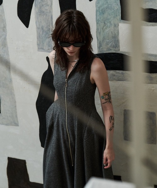 JOSE MOON(ジョゼムーン)の「BARREL FLARE DRESS/バレルフレアドレス(ドレス・レディース・ブラック系その他/アイボリー/ブラック・38/36)」の22枚目の写真