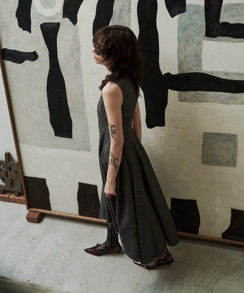 JOSE MOON(ジョゼムーン)の「BARREL FLARE DRESS/バレルフレアドレス(ドレス・レディース・ブラック系その他/アイボリー/ブラック・38/36)」の20枚目の写真