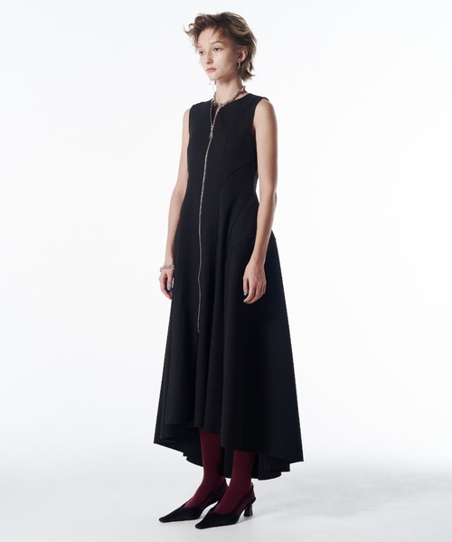 JOSE MOON(ジョゼムーン)の「BARREL FLARE DRESS/バレルフレアドレス(ドレス・レディース・ブラック系その他/アイボリー/ブラック・38/36)」の6枚目の写真