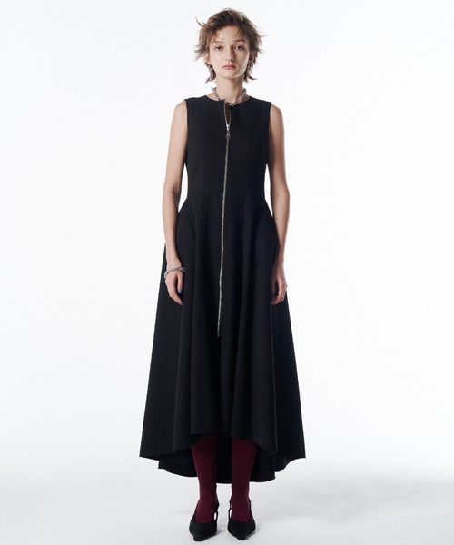 JOSE MOON(ジョゼムーン)の「BARREL FLARE DRESS/バレルフレアドレス(ドレス・レディース・ブラック系その他/アイボリー/ブラック・38/36)」の5枚目の写真