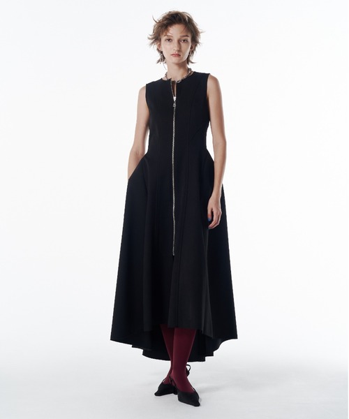 JOSE MOON(ジョゼムーン)の「BARREL FLARE DRESS/バレルフレアドレス(ドレス・レディース・ブラック系その他/アイボリー/ブラック・38/36)」の9枚目の写真