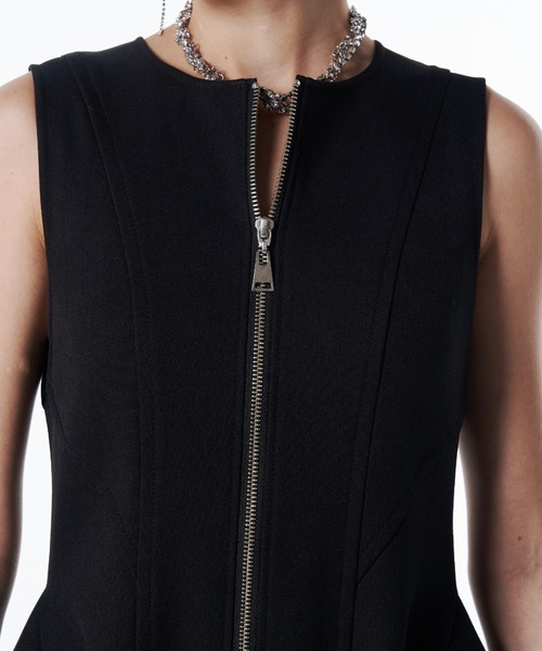 JOSE MOON(ジョゼムーン)の「BARREL FLARE DRESS/バレルフレアドレス(ドレス・レディース・ブラック系その他/アイボリー/ブラック・38/36)」の16枚目の写真