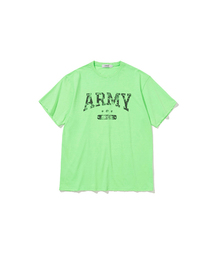 ERER（エルエル）の「[UN] ARMY グラフィティ Tシャツ ネオンライム（Tシャツ/カットソー）」