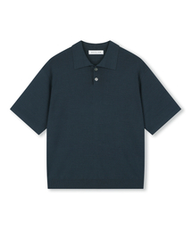 BESLOW（ビースロー）の「ファインニット ポロシャツ ダークティール（ニット/セーター）」