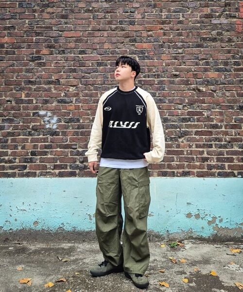 ALYSS（アリス）の「ダブルラインマルチロゴスウェット [クリームブラック]（スウェット・レディース・その他・LARGE/MEDIUM/SMALL/X-LARGE）」の5枚目の写真