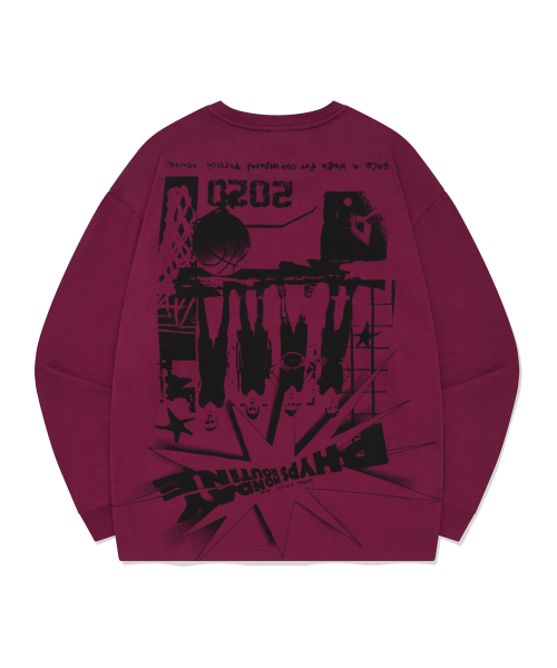 PHYSICAL DEPARTMENT(フィジカル デパートメント)の「CARTOON BASKETBALL LS PINK RED(Tシャツ/カットソー・レディース・その他・SMALL/MEDIUM/LARGE/X-LARGE)」の3枚目の写真