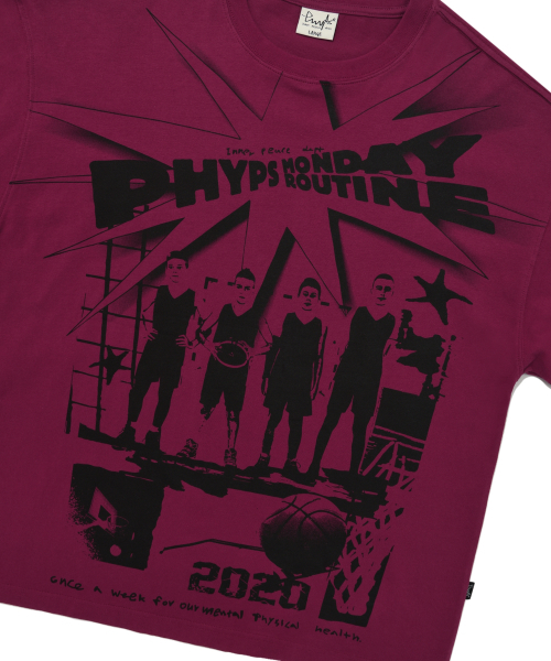 PHYSICAL DEPARTMENT(フィジカル デパートメント)の「CARTOON BASKETBALL LS PINK RED(Tシャツ/カットソー・レディース・その他・SMALL/MEDIUM/LARGE/X-LARGE)」の4枚目の写真