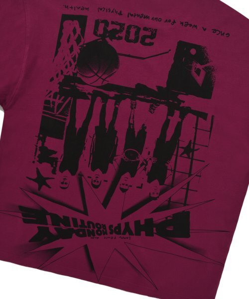 PHYSICAL DEPARTMENT(フィジカル デパートメント)の「CARTOON BASKETBALL LS PINK RED(Tシャツ/カットソー・レディース・その他・SMALL/MEDIUM/LARGE/X-LARGE)」の8枚目の写真