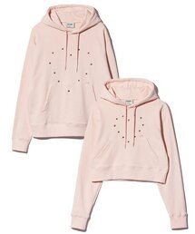 PIECEMAKER（ピースメーカー）の「HEART EYELET HOODIE (PINK) (2TYPE)（パーカー）」