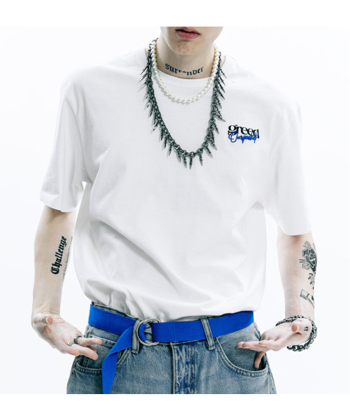 OURPOCKETS(アワーポケッツ)の「グリッド×アワーポケットコラボTシャツ(ホワイト)(Tシャツ/カットソー・レディース・ホワイト・MEDIUM/X-LARGE)」の4枚目の写真