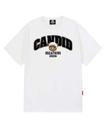 SWIMMING BEAR LOGO Tシャツ - ホワイト